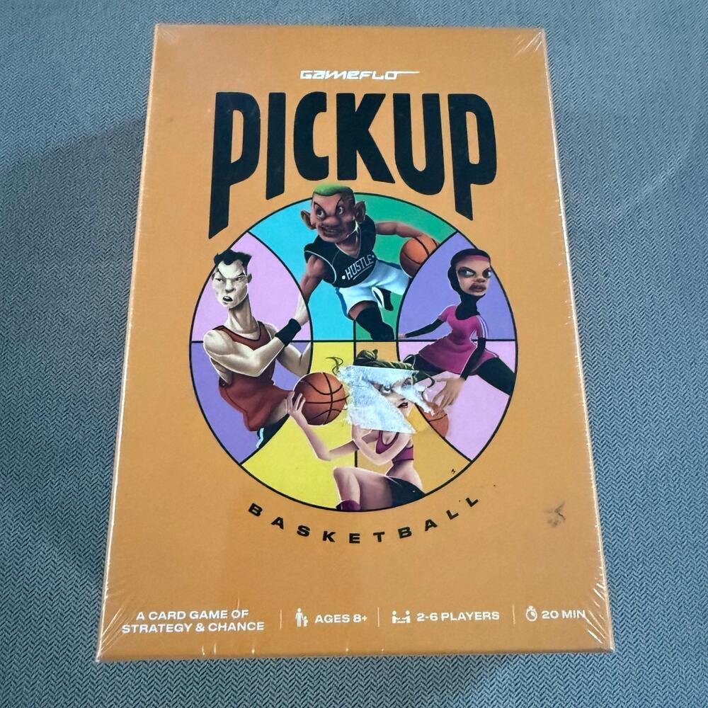 GameFlo PICKUP Basketball Strategy Card Game 2-6 Players Ages 8+ NEW Sealed